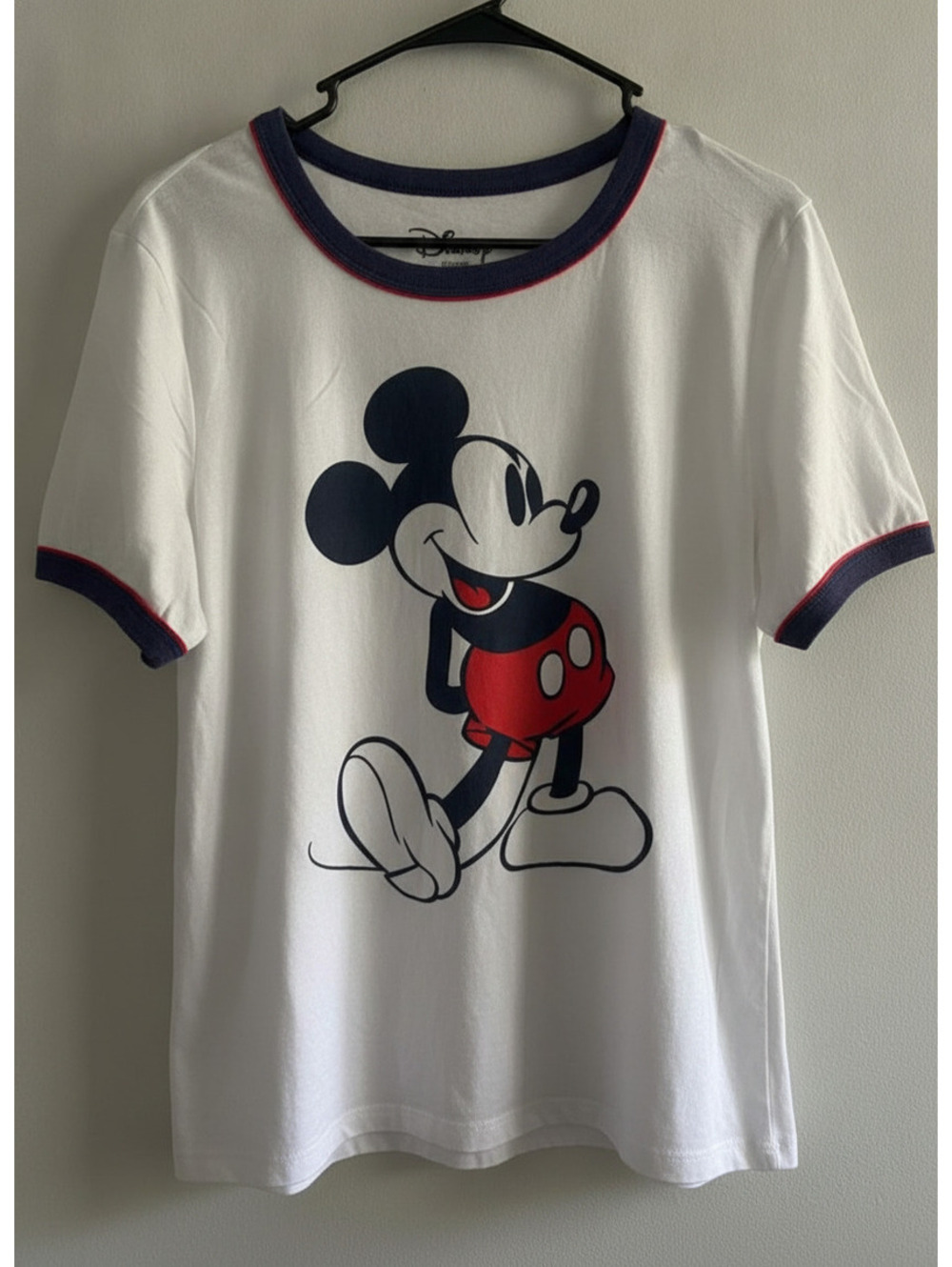 Disney Women's White Short Sleeve T-Shirt with Classic Color